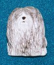 Tibet Terrier Anstecker Kopf